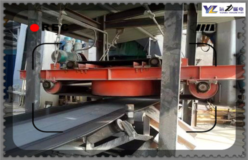 電磁自卸除鐵器，福建電磁自卸油冷除鐵器定做_福建電磁自卸油冷除鐵器定做廠家配件_型號(hào)及工作視頻  